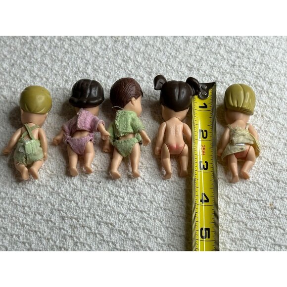 Quints MGA Miniature Baby Doll Set Outfits Two boys Three girls 3" - Picture 5 of 7
